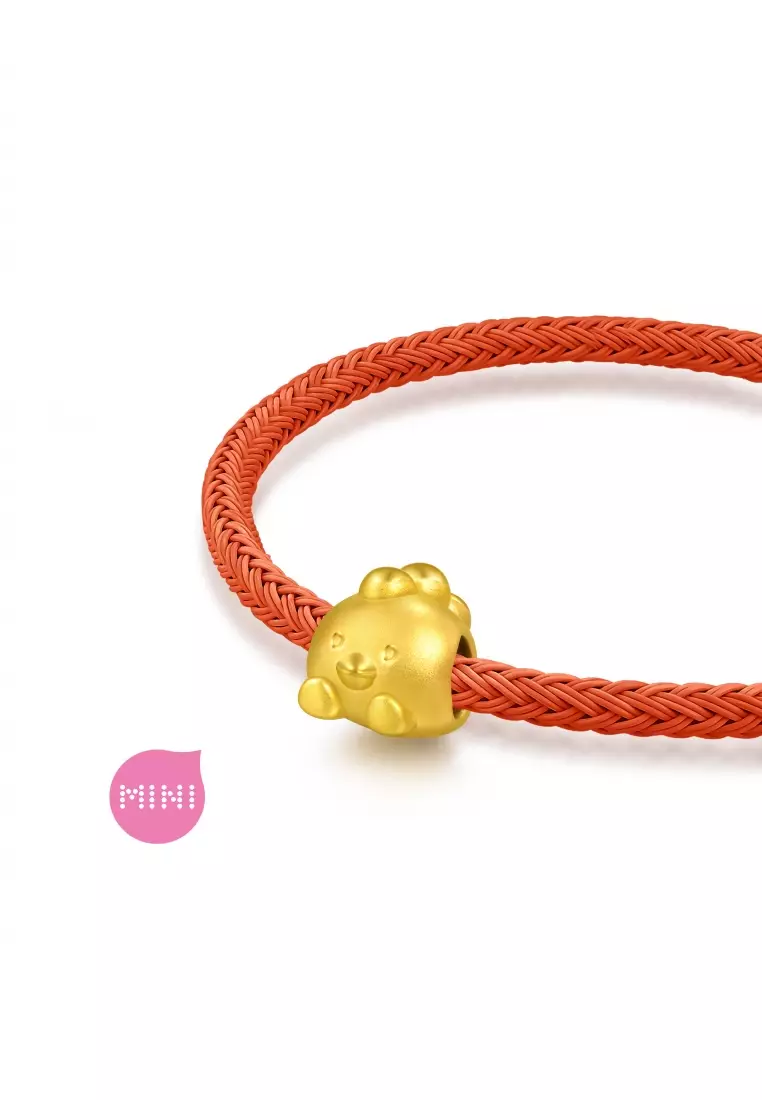 999 24K Gold Chinese Zodiac Rooster charm  for Women & Men  95968C  (Bracelet not included)