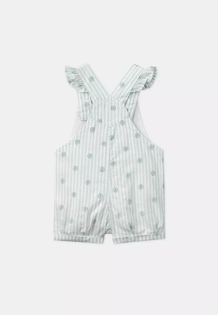 Buy Sergent Major Turquoise And Ivory Striped Short Overall 2026 Online ...