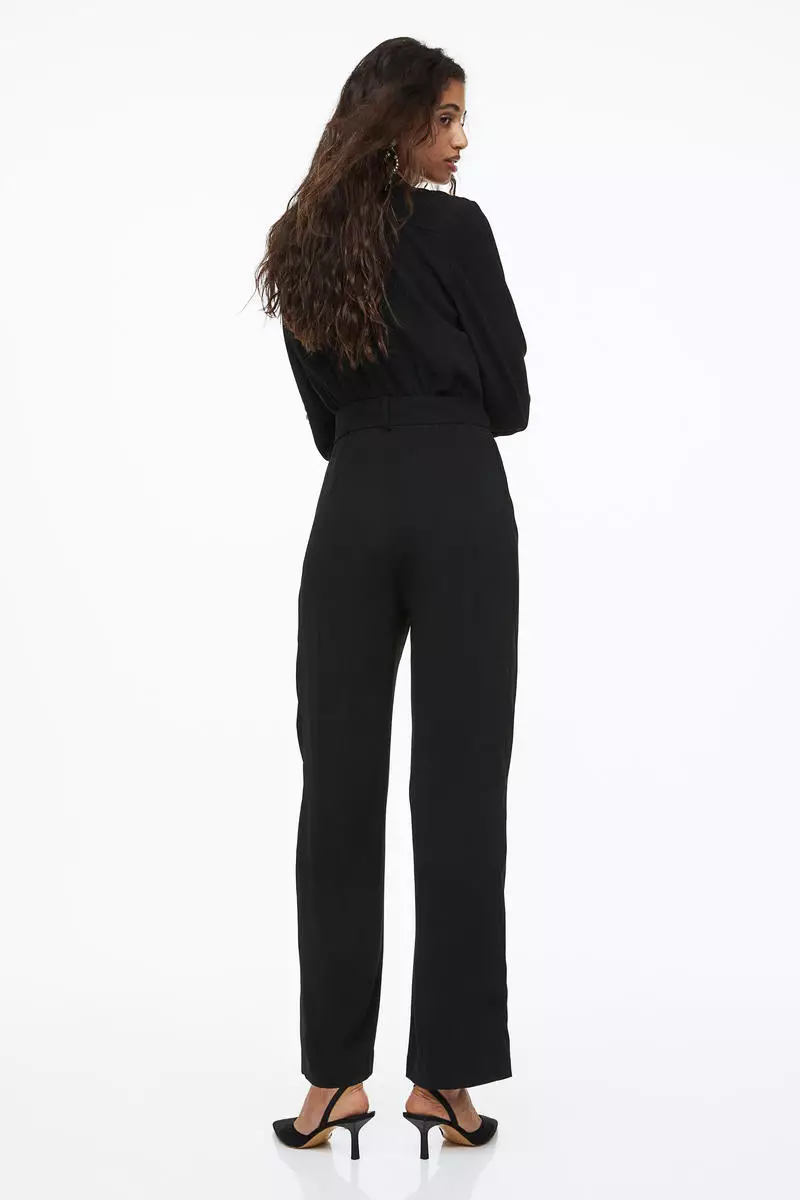 Buy H M Tie belt jumpsuit 2024 Online ZALORA Singapore