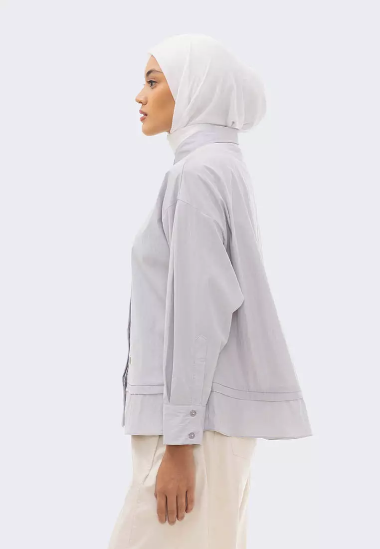 Ria Miranda Light Grey Merlot Shirt