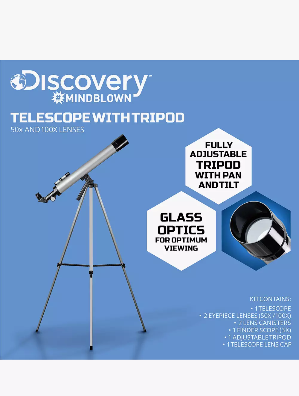 Discovery Mindblown Telescope With Tripod - DCN1423005551 - Multicolor