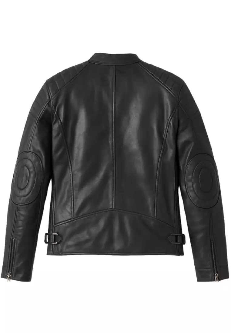 Real Leather Jacket Black- Lamb skin Jacket- Jacket for Men- Oxhide SMITH Black