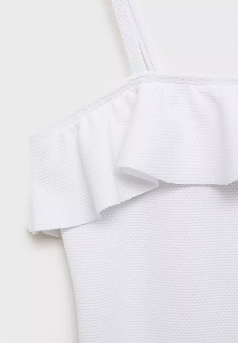 Asymmetric Ruffle Swimsuit