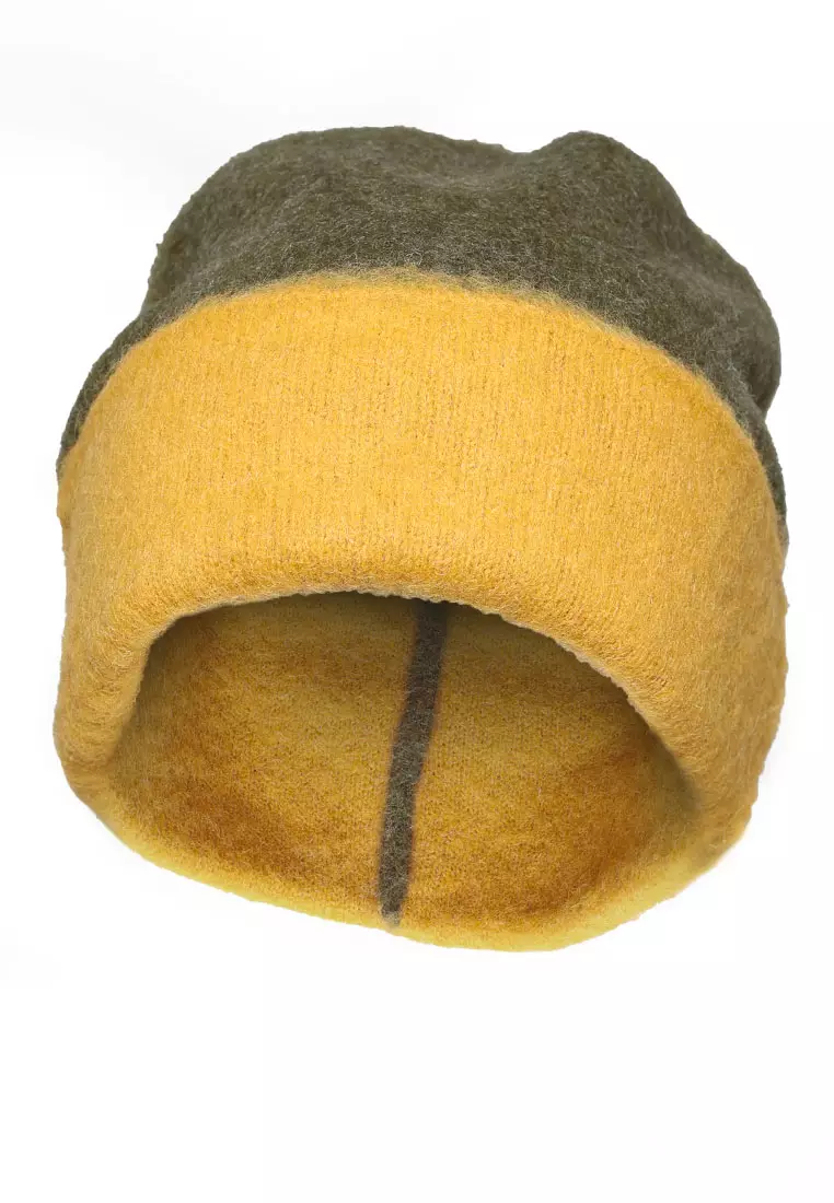 Khaki Green Two-Toned Beanie