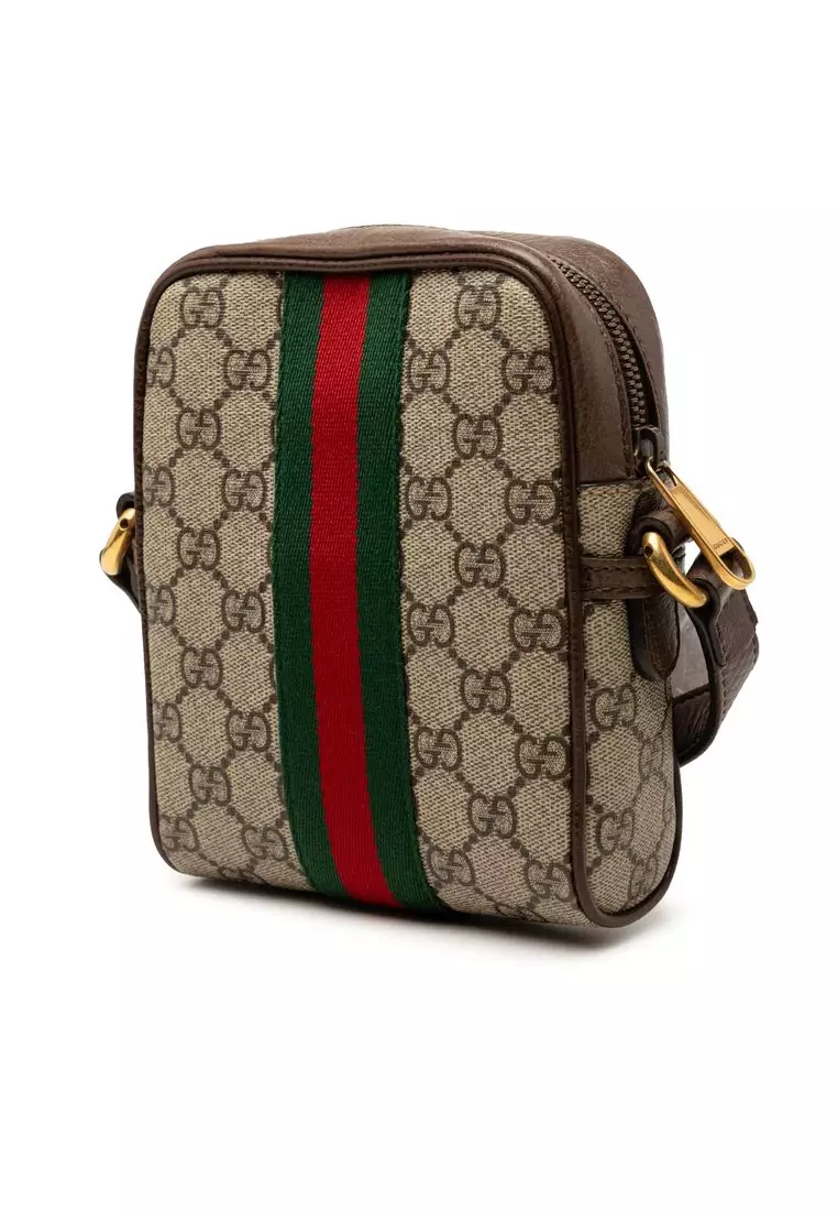 Pre-Loved Gucci Mini Gg Supreme Web Ophidia Crossbody