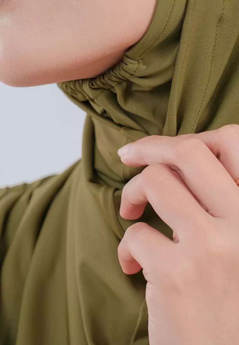 HIJAB INSTAN VALEEQA - ARMY GOLD