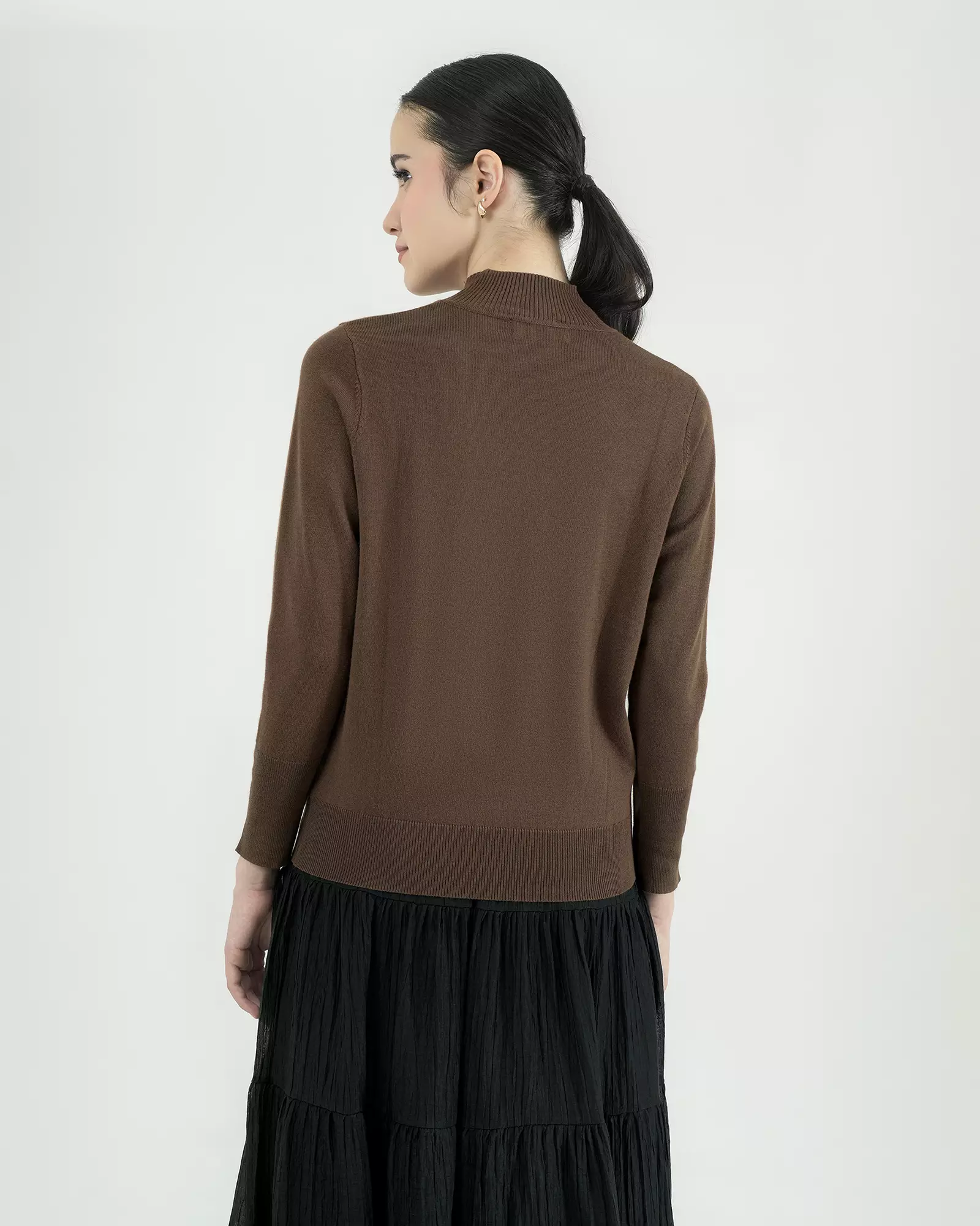 Geulis.id AGILE KNIT TOP - Darkrusset