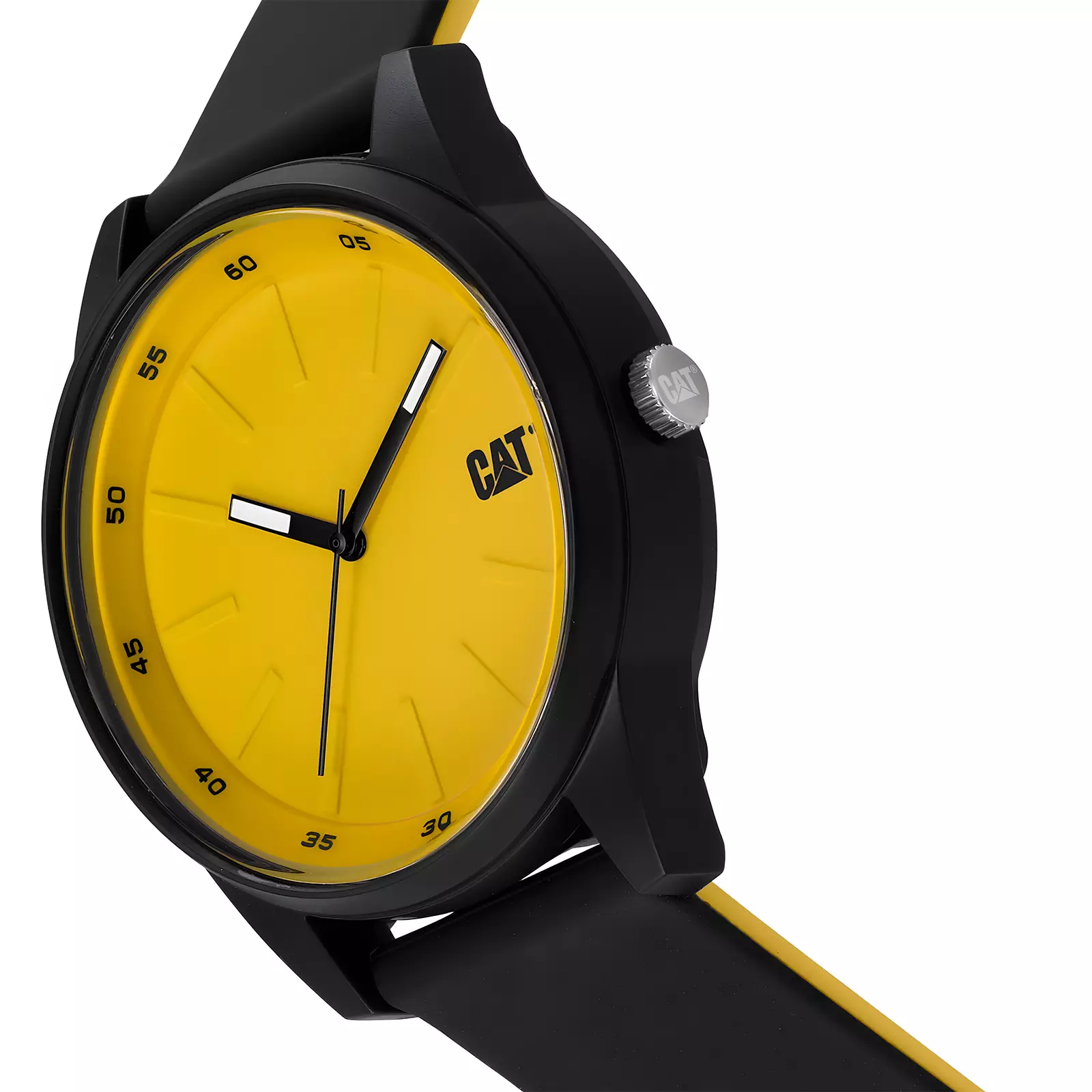 Jam Tangan Analog Pria - Black Yelow - Rubber Strap - CAT LJ.160.21.721