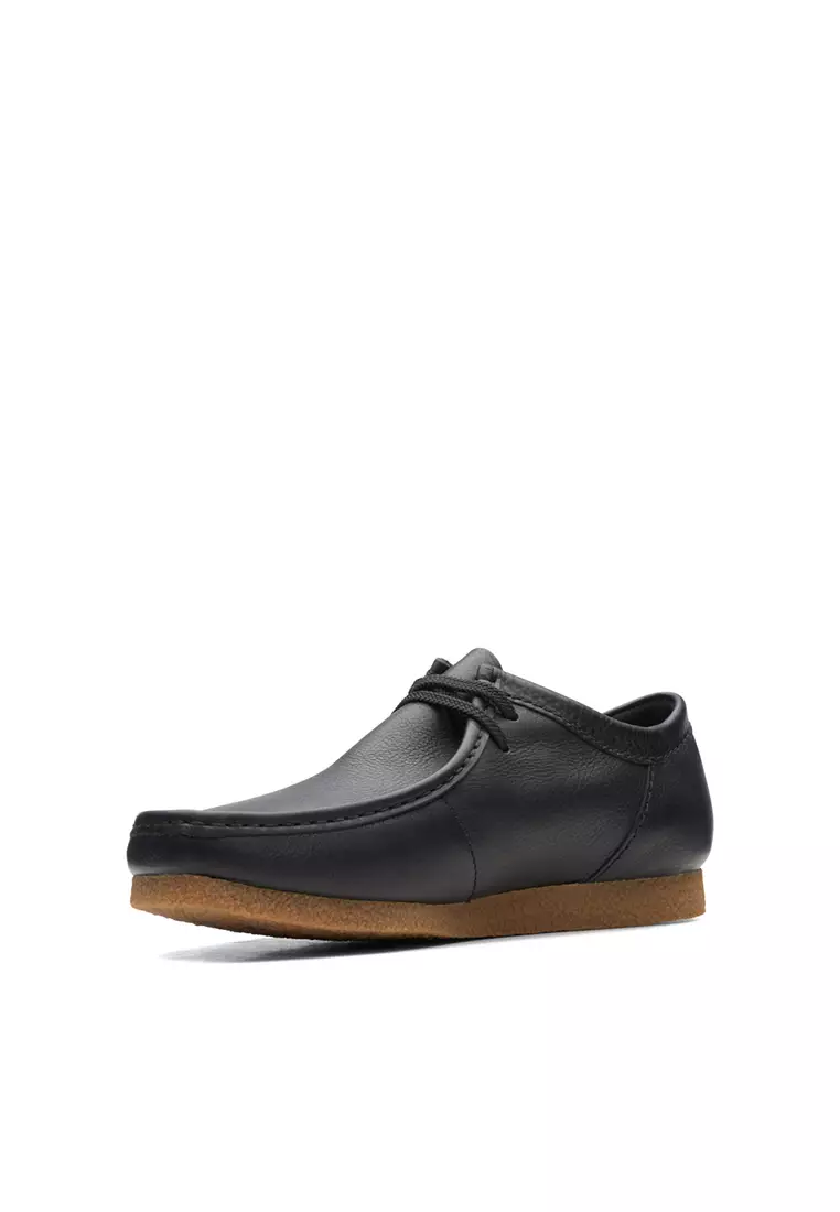 Buy Clarks Mens Shacre II Run Wallabee Shoes - Black Leather