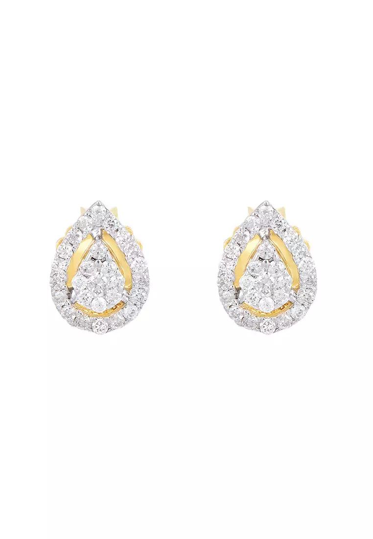 Gold and diamond hotsell earrings online