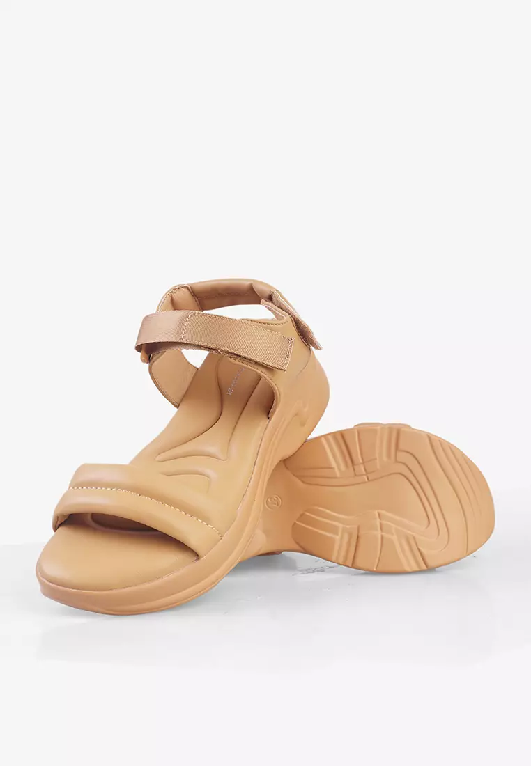 Sepatu Sandal Sporty Platform dengan Velcro Wanita L.Janette 01