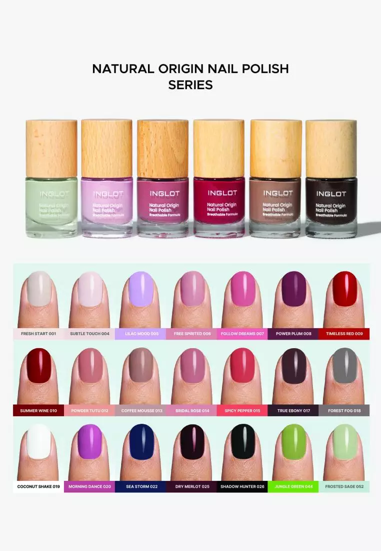 INGLOT NATURAL ORIGIN NAIL POLISH SUMMER WINE 010