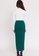Hook Clothing green Knot Split Asymmetrical Skirt 6FBA8AA94556A1GS_5