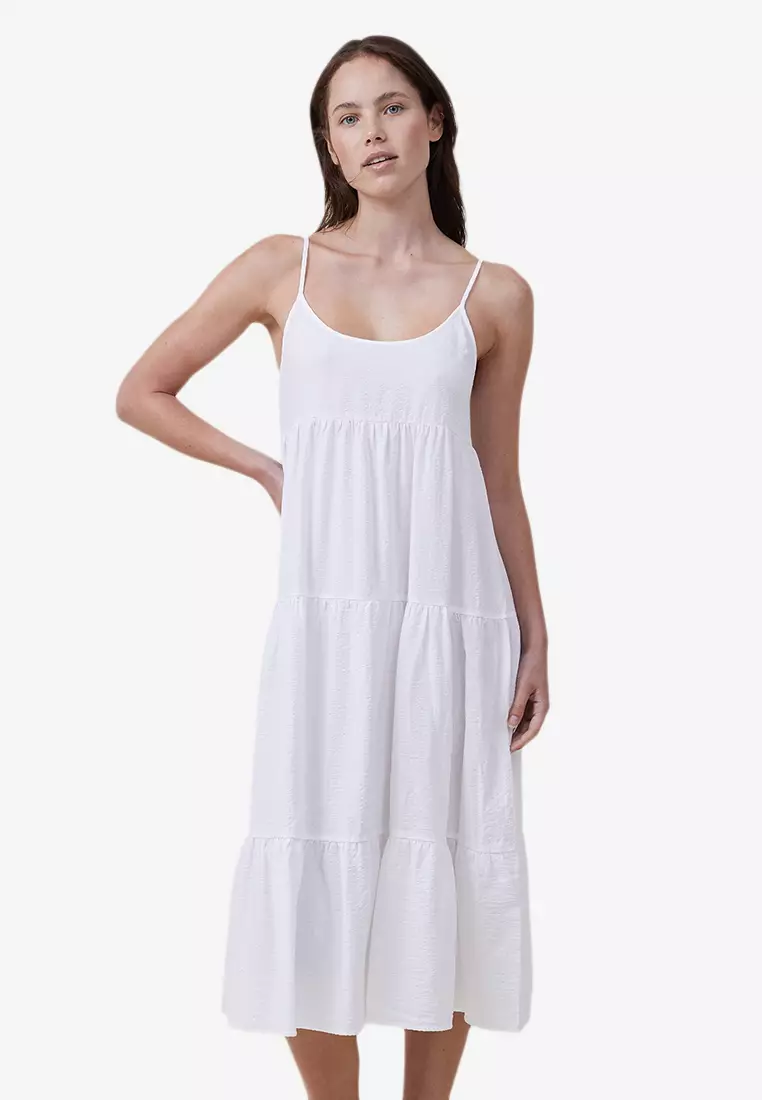 Buy Cotton On Organic Summer Tiered Midi Dress Online | ZALORA Malaysia