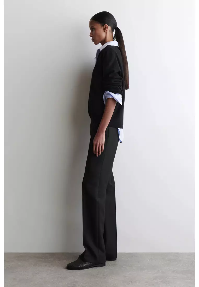 TAILORED WOOL-BLEND TROUSERS