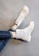 Twenty Eight Shoes beige Knitted Stitched Leather Boot CB7133 AAD30SHB8BBE28GS_5
