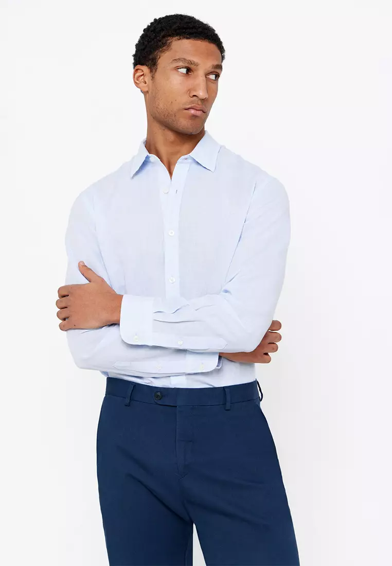 Plain Cotton Linen Shirt