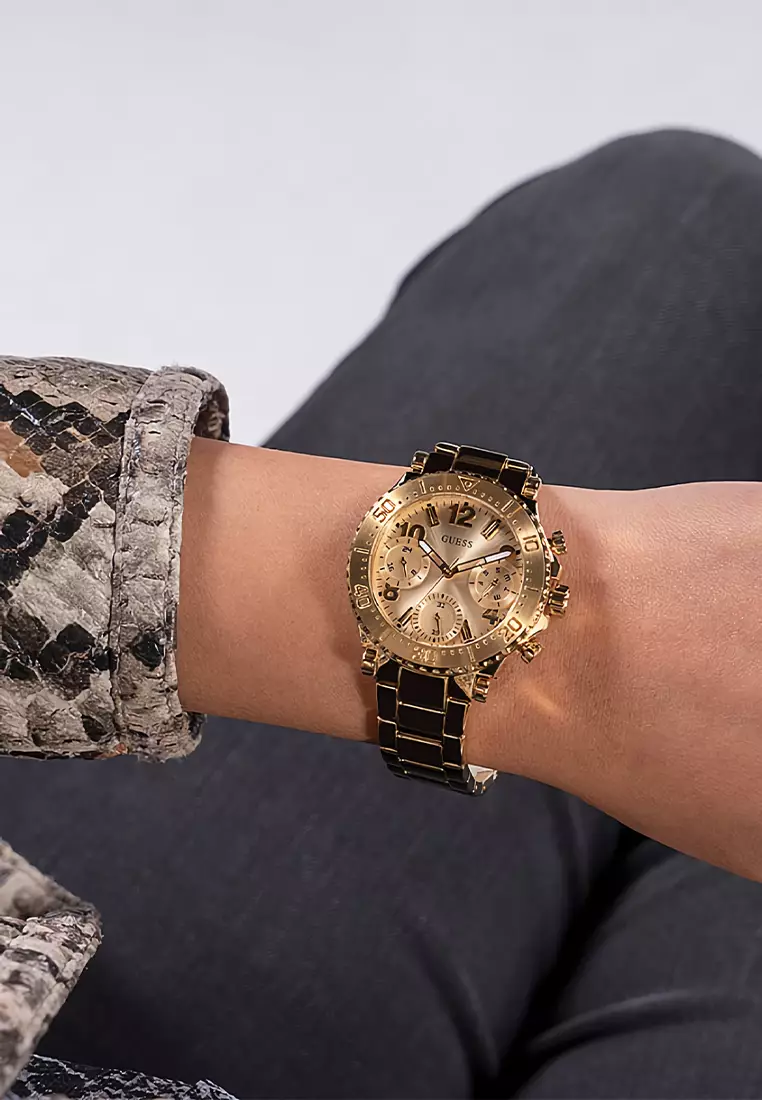 Guess GW0465L1 - Jam Tangan Wanita - Gold Tone Case - Stainless Steel Watch