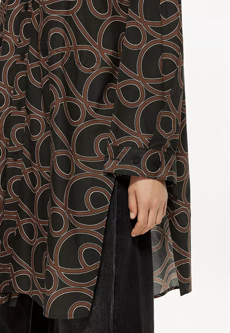 H型寬鬆日常休閒長袖連衣裙