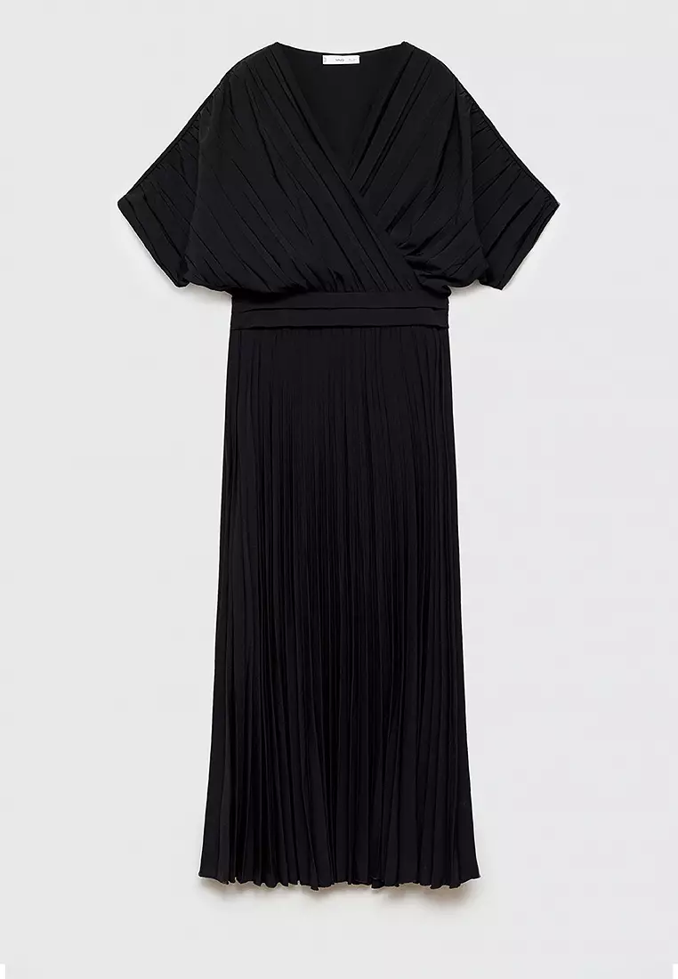 Floral Print Mesh Vintage Midi Skirts for Woman Elastic Waist Elegant Black Pleated A-Line Casual Long Skirt