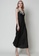 SMROCCO black Silk Spagetti Long Dress Nightie L8007 (Black) C3417AAC188359GS_3