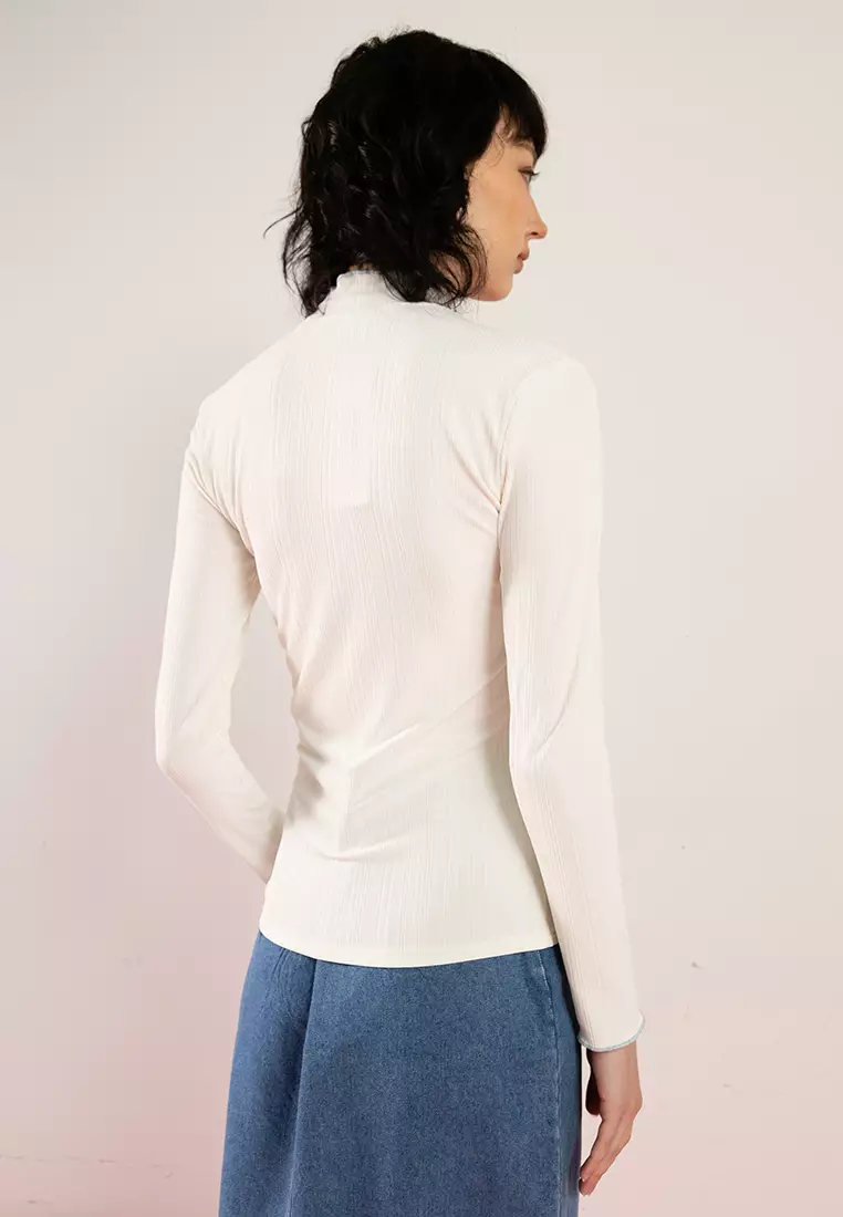 Buy Lubna Textured Knit High Neck Inner 2024 Online ZALORA