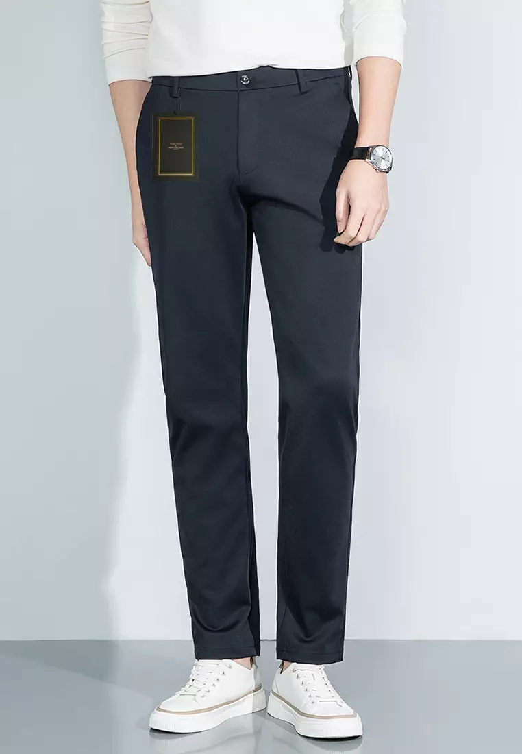 桑蠶絲小直筒西褲 WK-JBD905