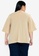 Ashley Collection beige Plus Size High Neck Flare Sleeve Top 2E8A1AAF307389GS_2