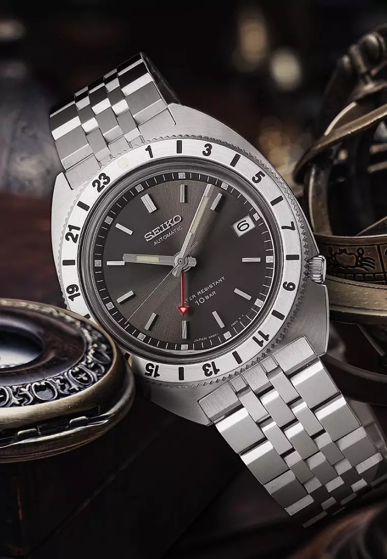 精工 Prospex “Navigator Timer” Land 機械 GMT 不鏽鋼錶帶限量版手錶 SPB411J1