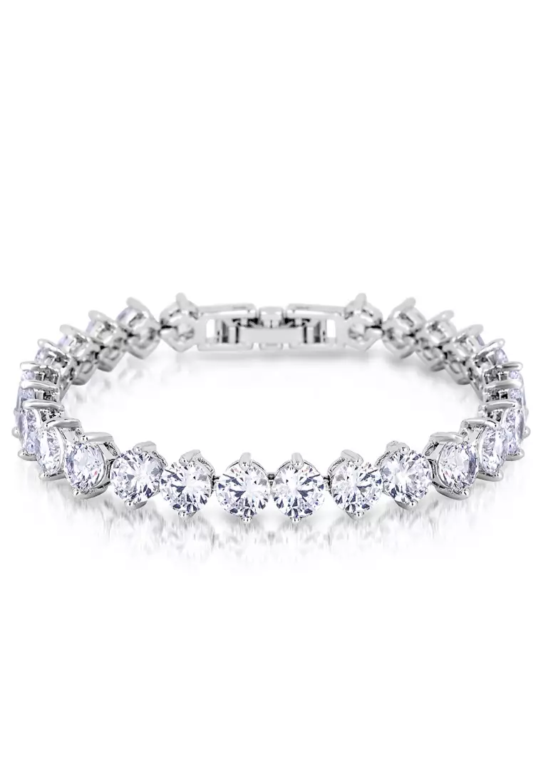 White gold and diamond tennis bracelet best sale