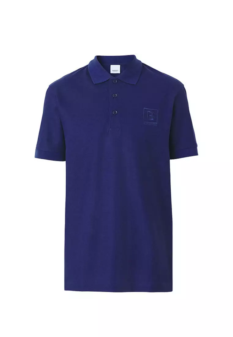Burberry blue discount polo shirt
