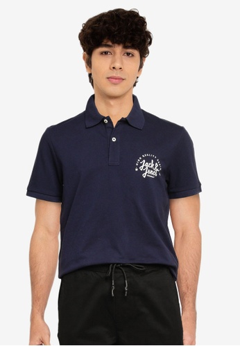 Jack & Jones navy Kimbel Short Sleeves Polo Shirt 1F75AAAA5C4D09GS_1