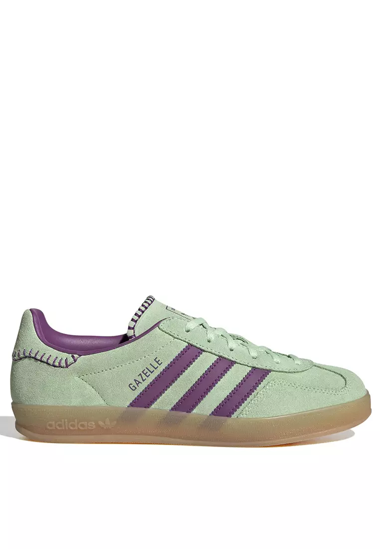 adidas gazelle silver green womens adidas Gazelle Indoor Shoes - Women's - Sandy Pink / Cloud White / Gum