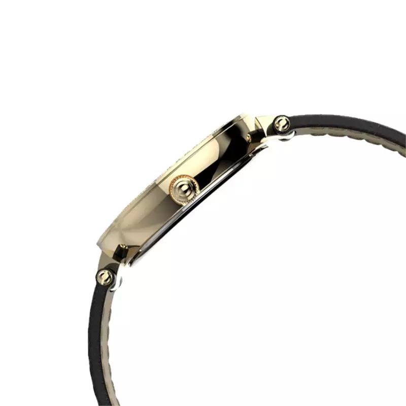 Jam Tangan Wanita Timex City Collection TW2V45100 Ladies Black Dial Black Leather Strap