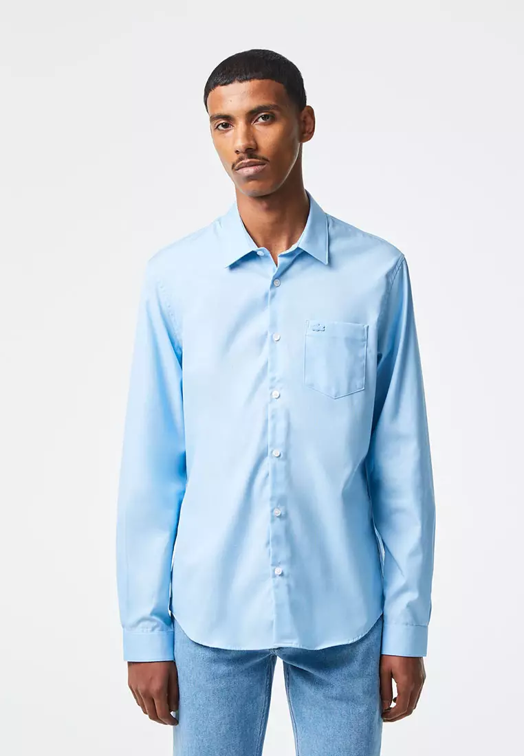 Buy Lacoste Regular Fit Shaped Collar Shirt Online | ZALORA Malaysia