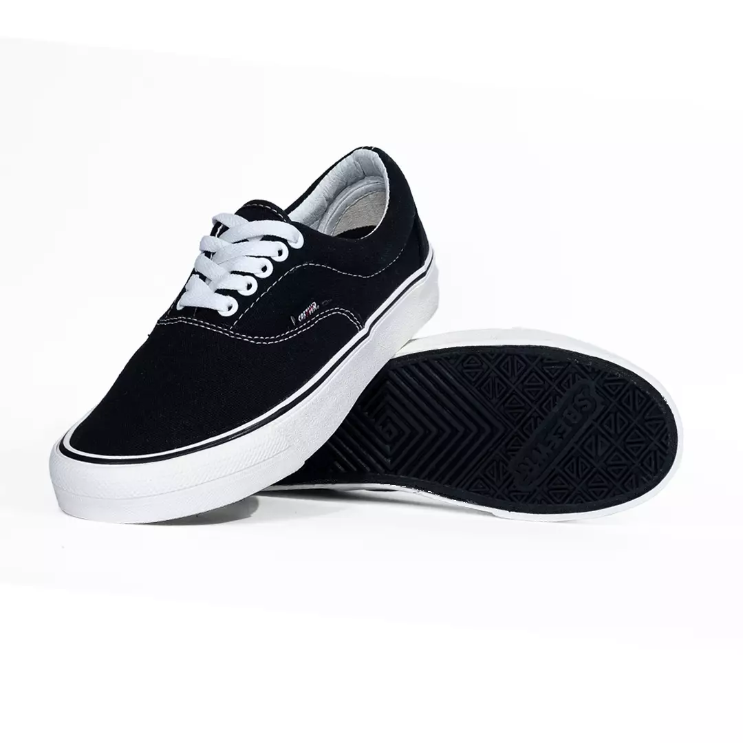 SABA Sykes Black White Classic - Sepatu Sneakers Casual Pria Wanita