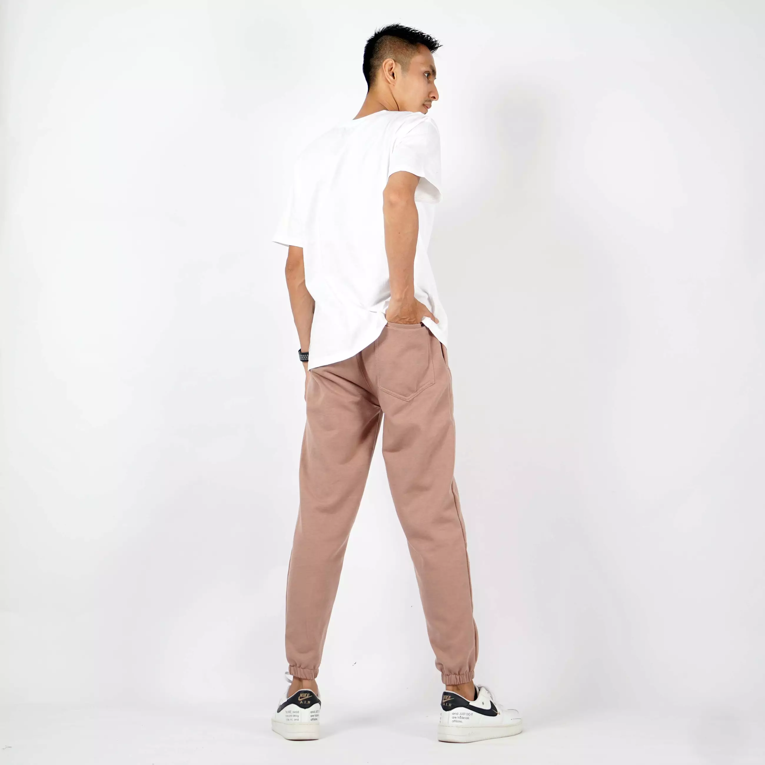  MORIS Celana Joger Pria Jogger Pants Celana Training Olahraga - Moka