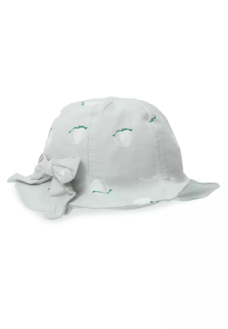 Sierra Topi Bucket Anak Perempuan Model Pita Honey Peach Toddler Hat Material Cotton ORIGINAL - Green