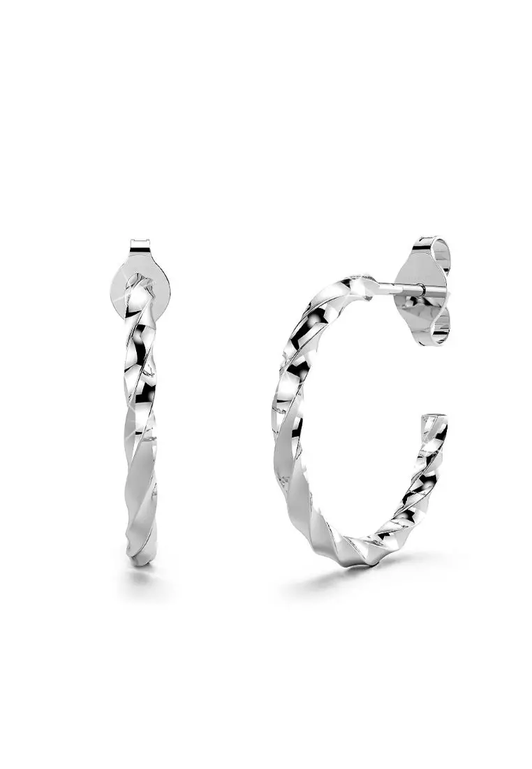 Buy 925 Signature 925 SIGNATURE Twisted CHoop Earrings 2023 Online