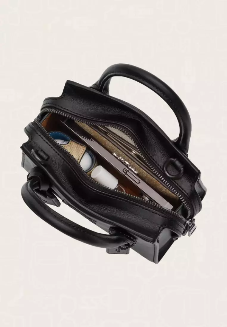 Coach Andrea Mini Carryall In Signature Jacquard Oak Maple