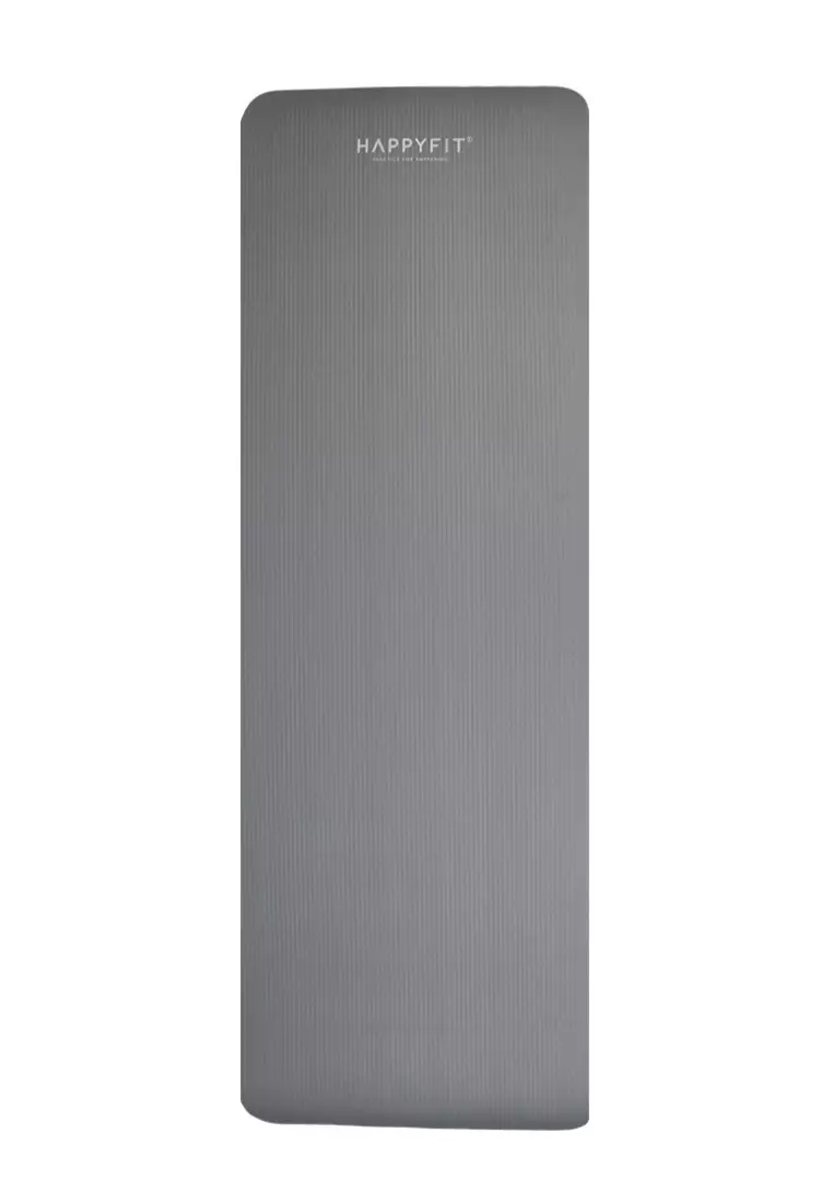 HAPPYFIT Yoga Mat Polos NBR 15mm Free Strap Grey