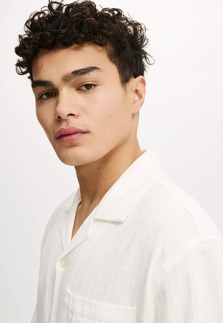 Washed Box Fit Short Sleeves Shirt