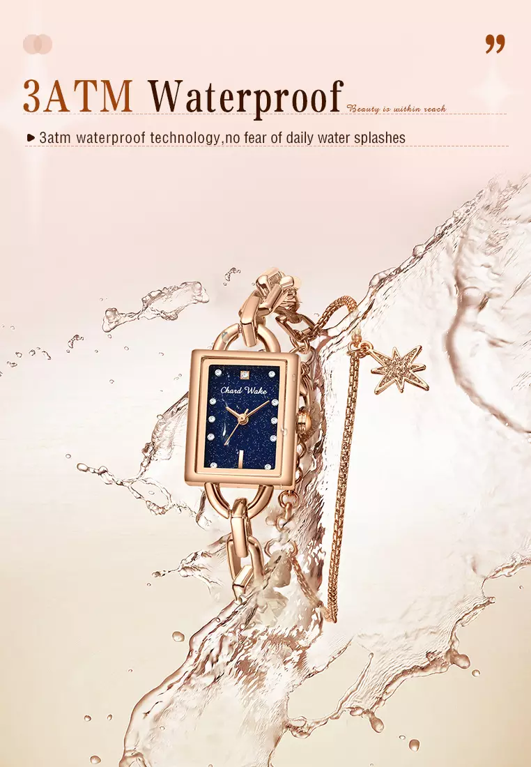 Jam Tangan Wanita Gelang Original Korea Fashion Anti Air Kuarsa Jam Tangan Cewek roseblue