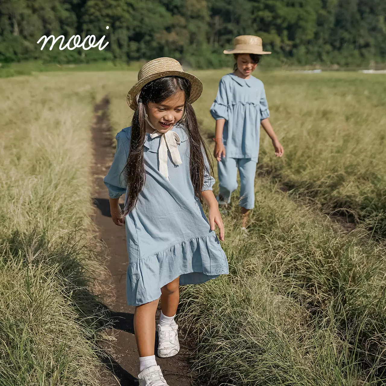 Mooi Dress Anak Gamis Anak Perempuan Raya Collection Mazaya Dress - Clary Sage