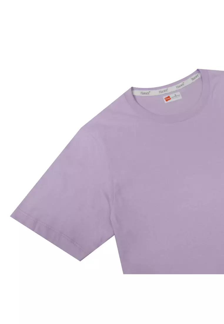 Mens Purple Round Neck T-Shirt