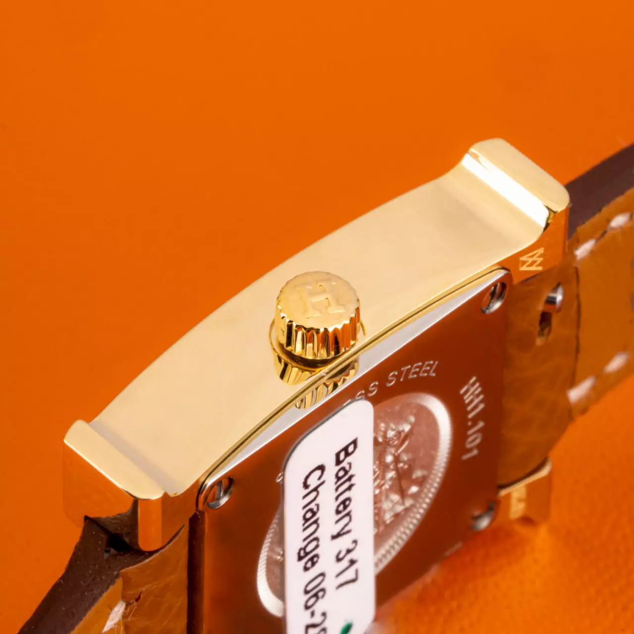H-Hour Watch Mini Watch Epsom Gold Chestnut Ghw
