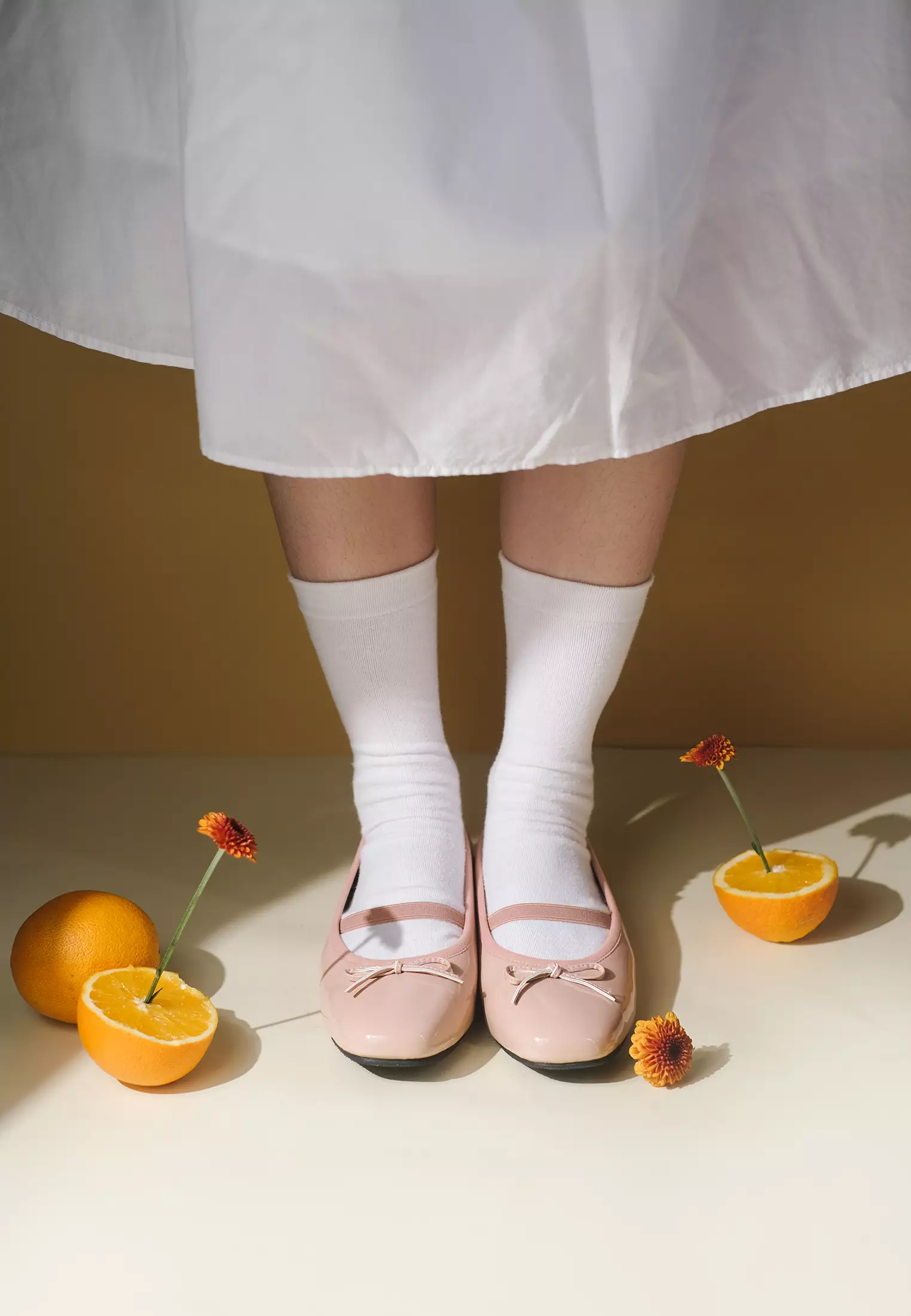 Poppy Ballerina Flat Shoes Square Toe with Bow