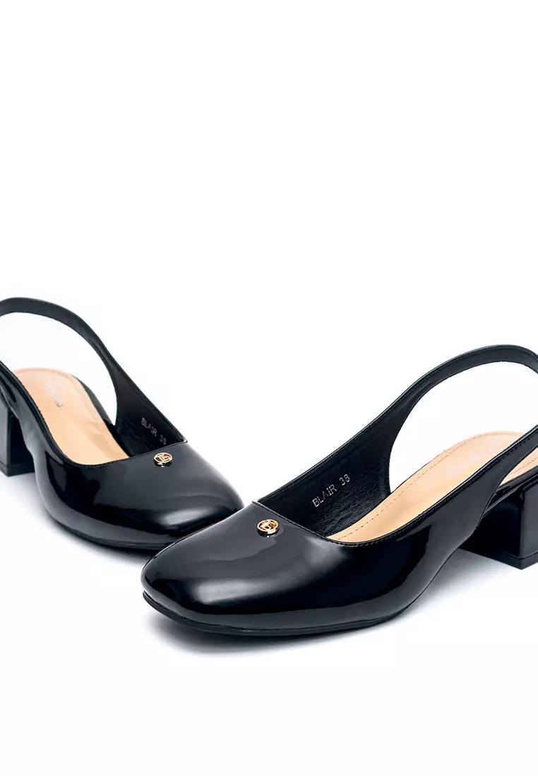 Blair Heels in Black Glossy