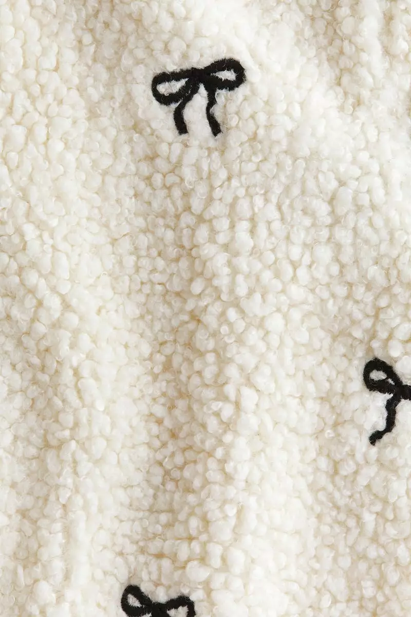 Zip-through teddy cardigan