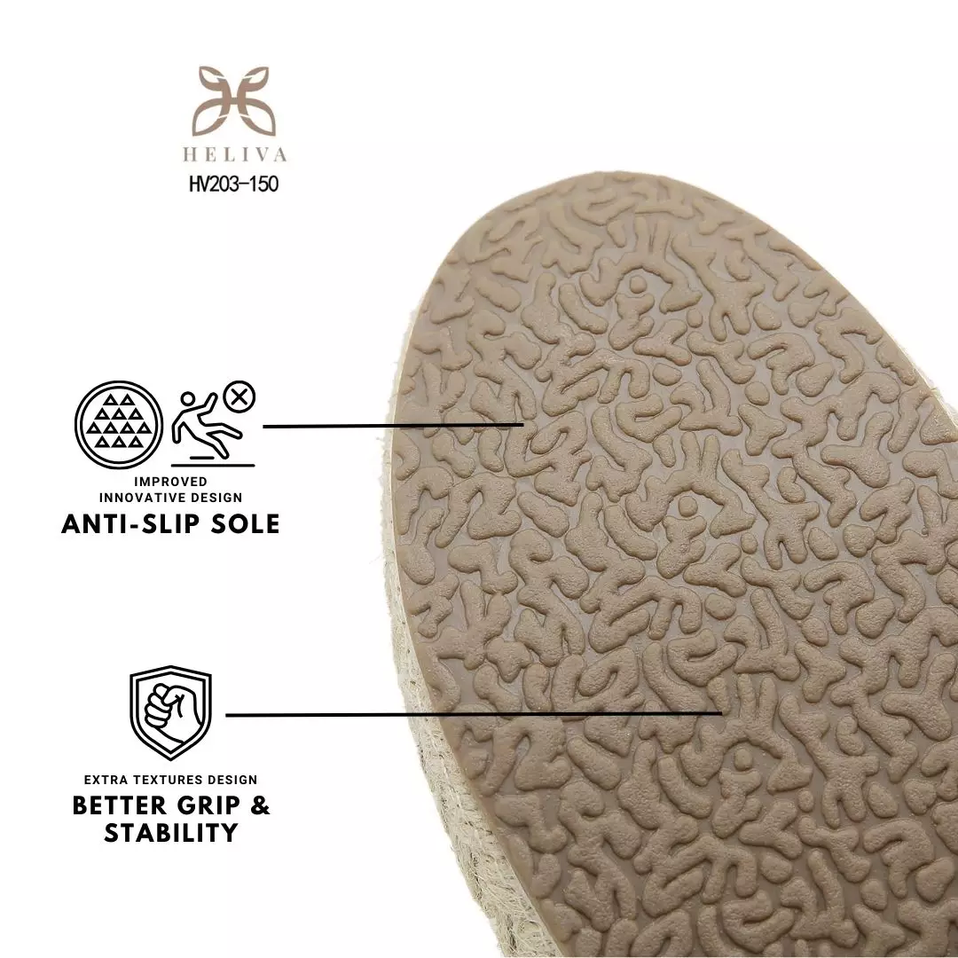 HELIVA YUNNA Stylish Slip On Shoes with Decorative Bow and Espadrille Accent HV203-150